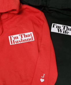 Custom Embroidered I'm That Husband I'm That Wife Matching Hoodies for Couples, Personalized Couple Sweatshirt, Couple Embroidered Sweatshirt, Valentine's Day Gifts Idea For Him Her