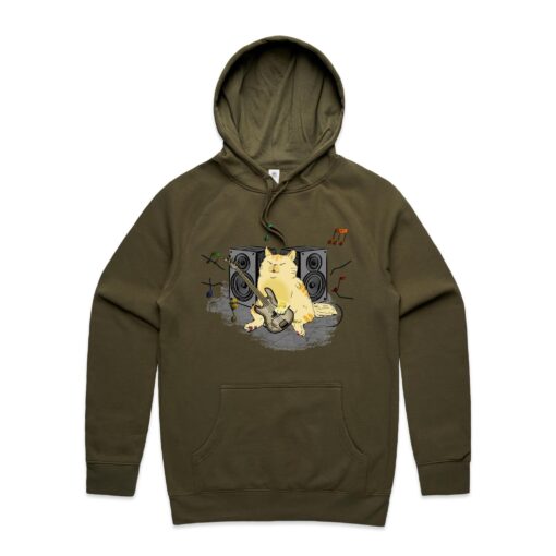 Cat Bass Player - Mens Hoodie - Image 11