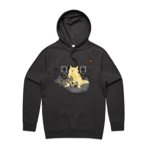Cat Bass Player - Mens Hoodie - Image 8