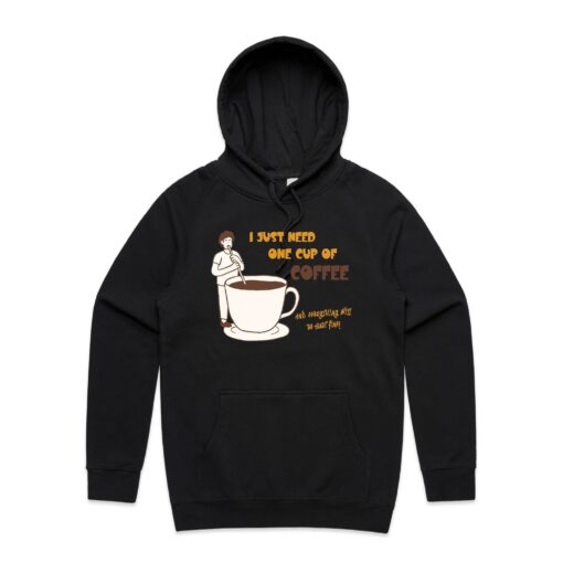 I Just Need One Cup Of Coffee - Mens Hoodie - Image 3
